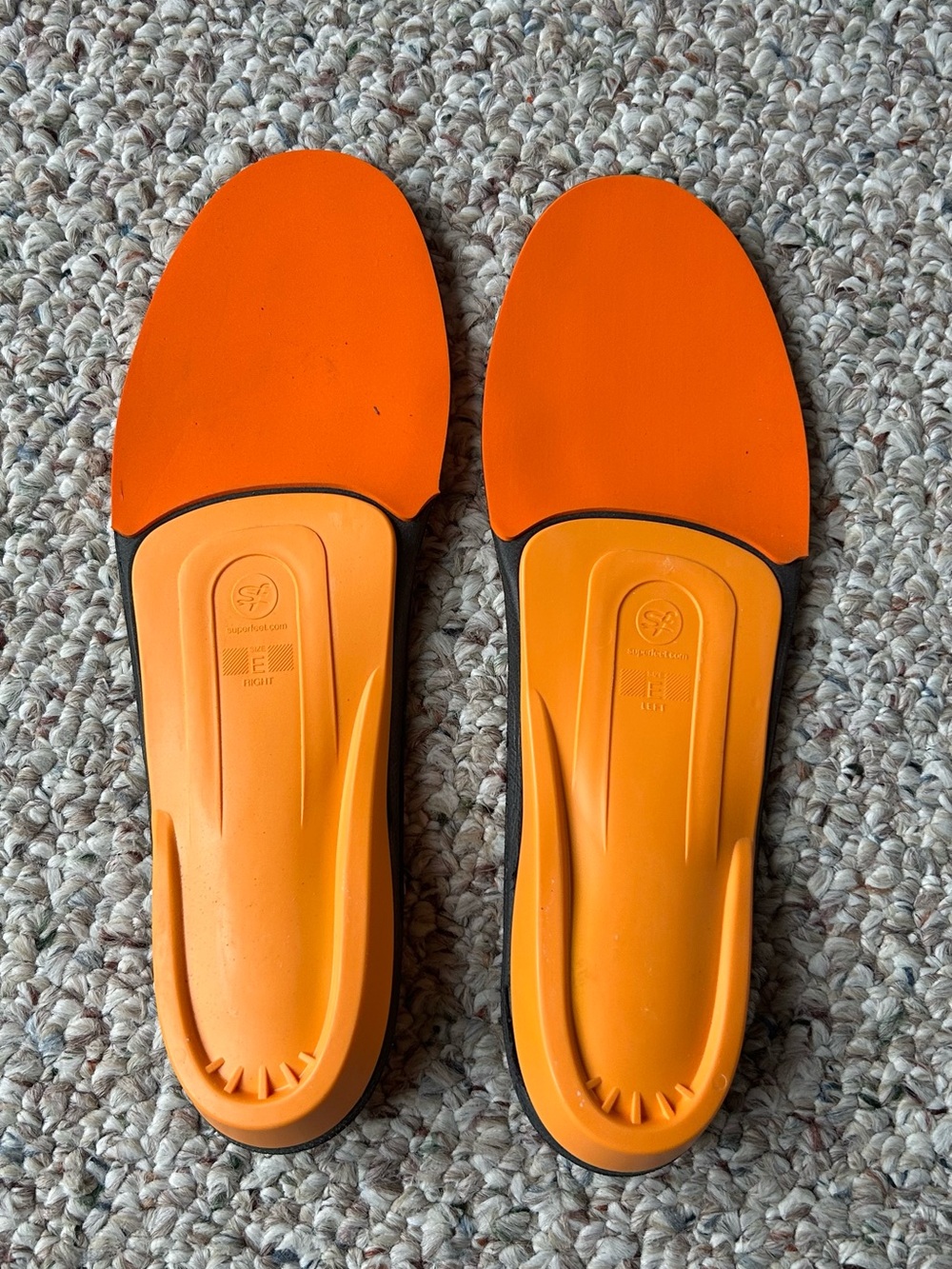 SUPERFEET ALL-PURPOSE HIGH IMPACT SUPPORT INSOLES (ORANGE).